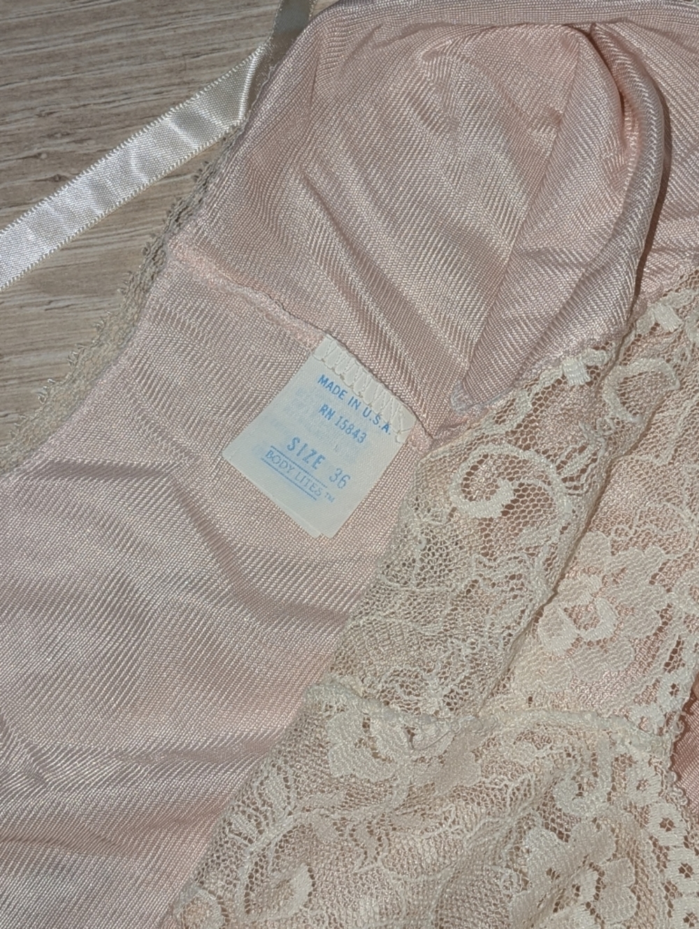 Vintage Nylon Slip W Lace - Picture 3 of 6
